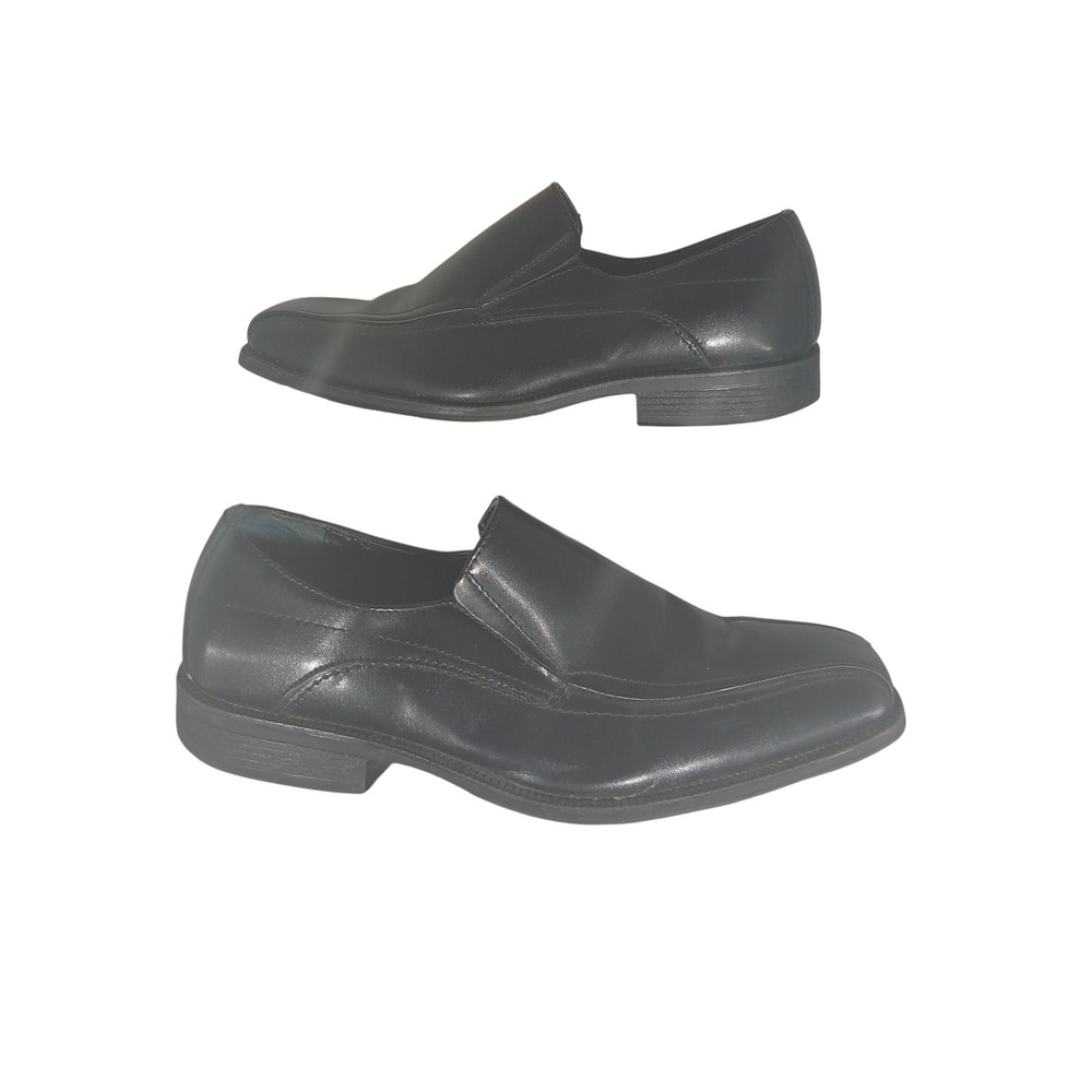 Alfani Ascher Black Leather Slip On Loafer Dress Shoes Mens‎ 9.5M